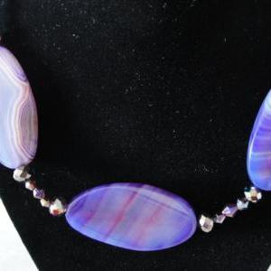 Gorgeous Purple And Pink Stone Necklace