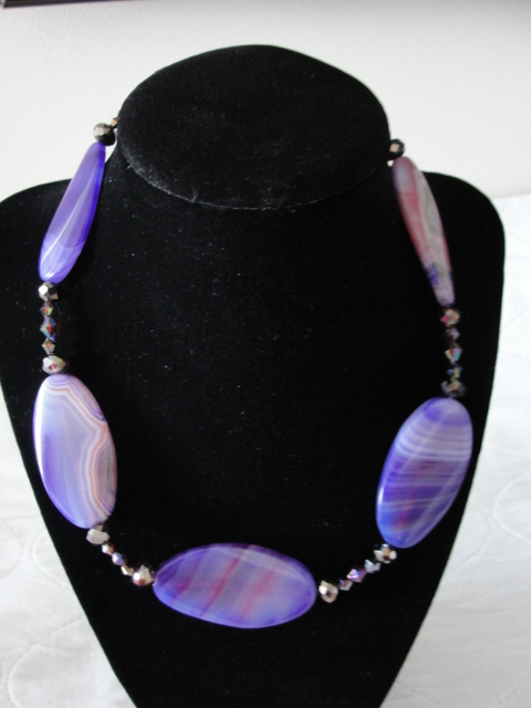 Gorgeous Purple And Pink Stone Necklace